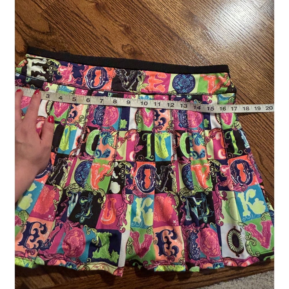 NEW Lucky in Love | All Over‎ Letter Print Skort + Micro Incline Tank Sz L - Picture 10 of 14